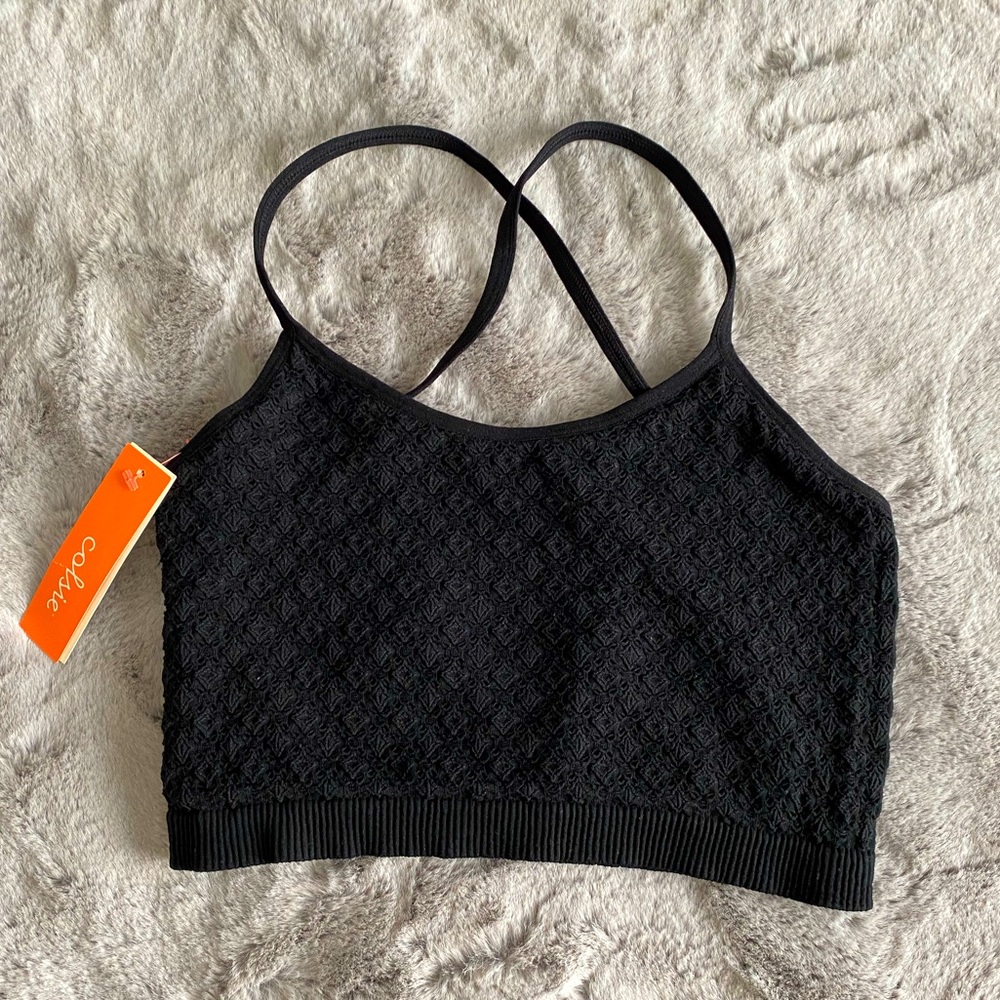Colsie Women’s Medium Textured Seamless Longline Bralette